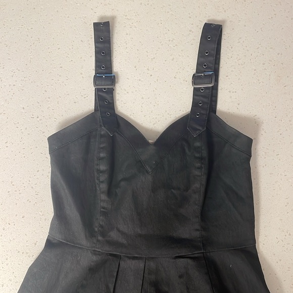 Guess Black Skater Dress with Buckle Straps - Picture 2 of 4